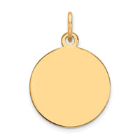 14k Plain .035 Gauge Circular Engravable Disc Charm-XM605/35