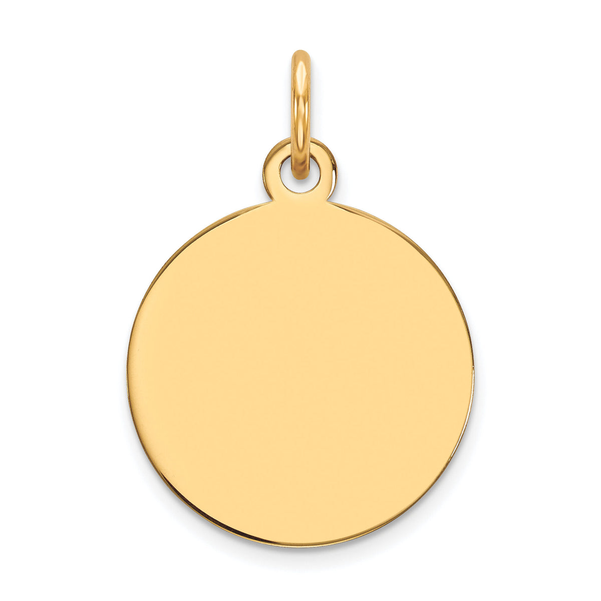 14k Plain .011 Gauge Circular Engravable Disc Charm-XM605/11