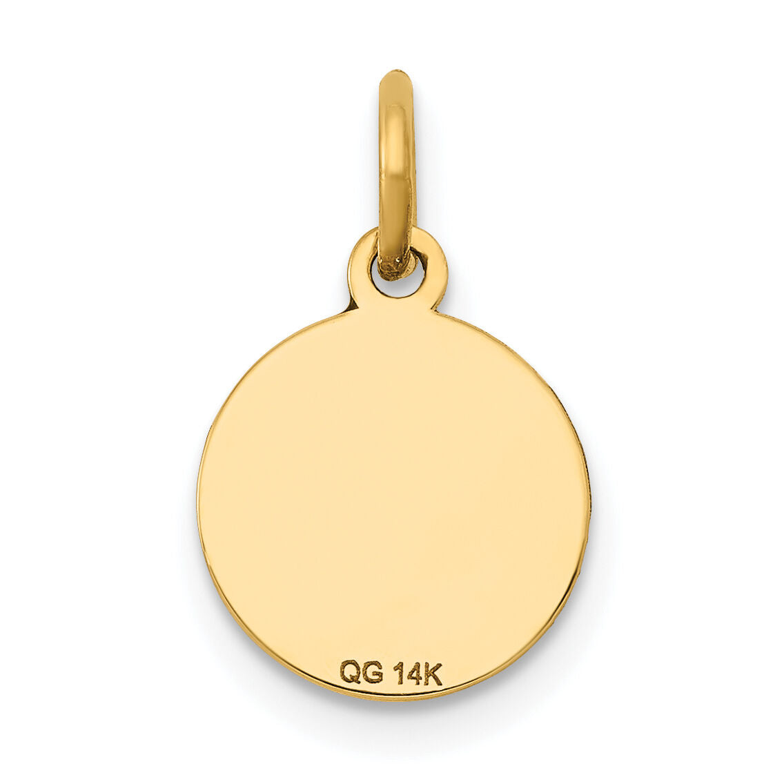 14k w/Enamel .027 Gauge Circular Engravable Disc Charm-XM606/27
