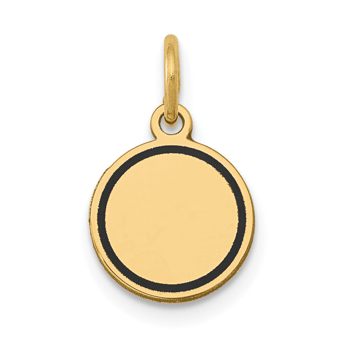 14k w/Enamel .027 Gauge Circular Engravable Disc Charm-XM606/27