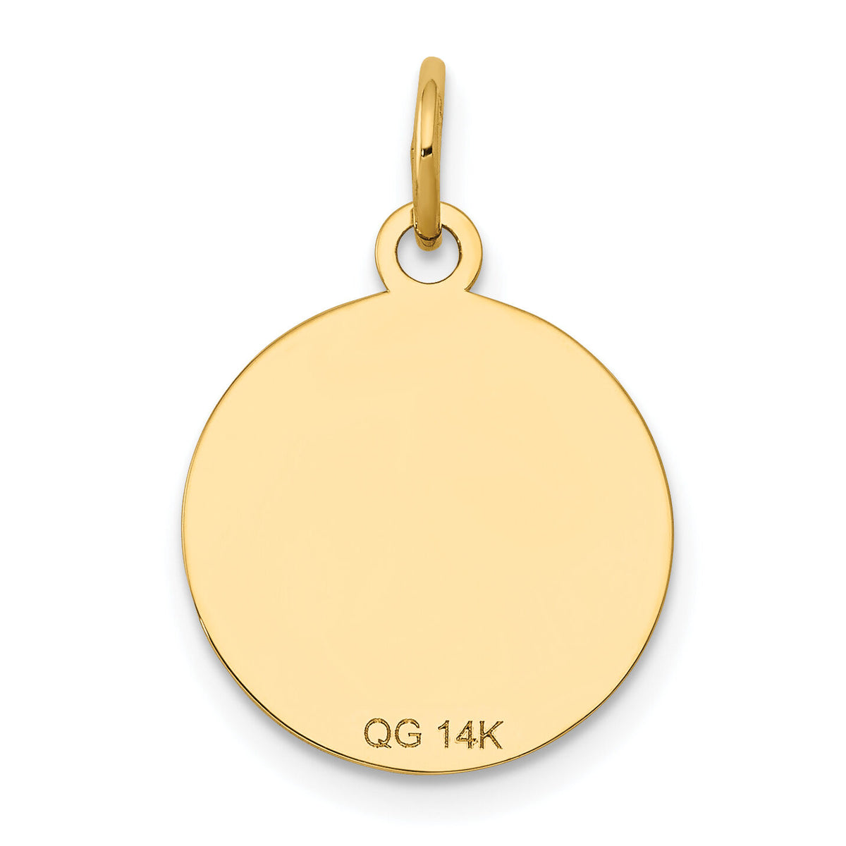 14k w/Enamel .027 Gauge Circular Engravable Disc Charm-XM609/27