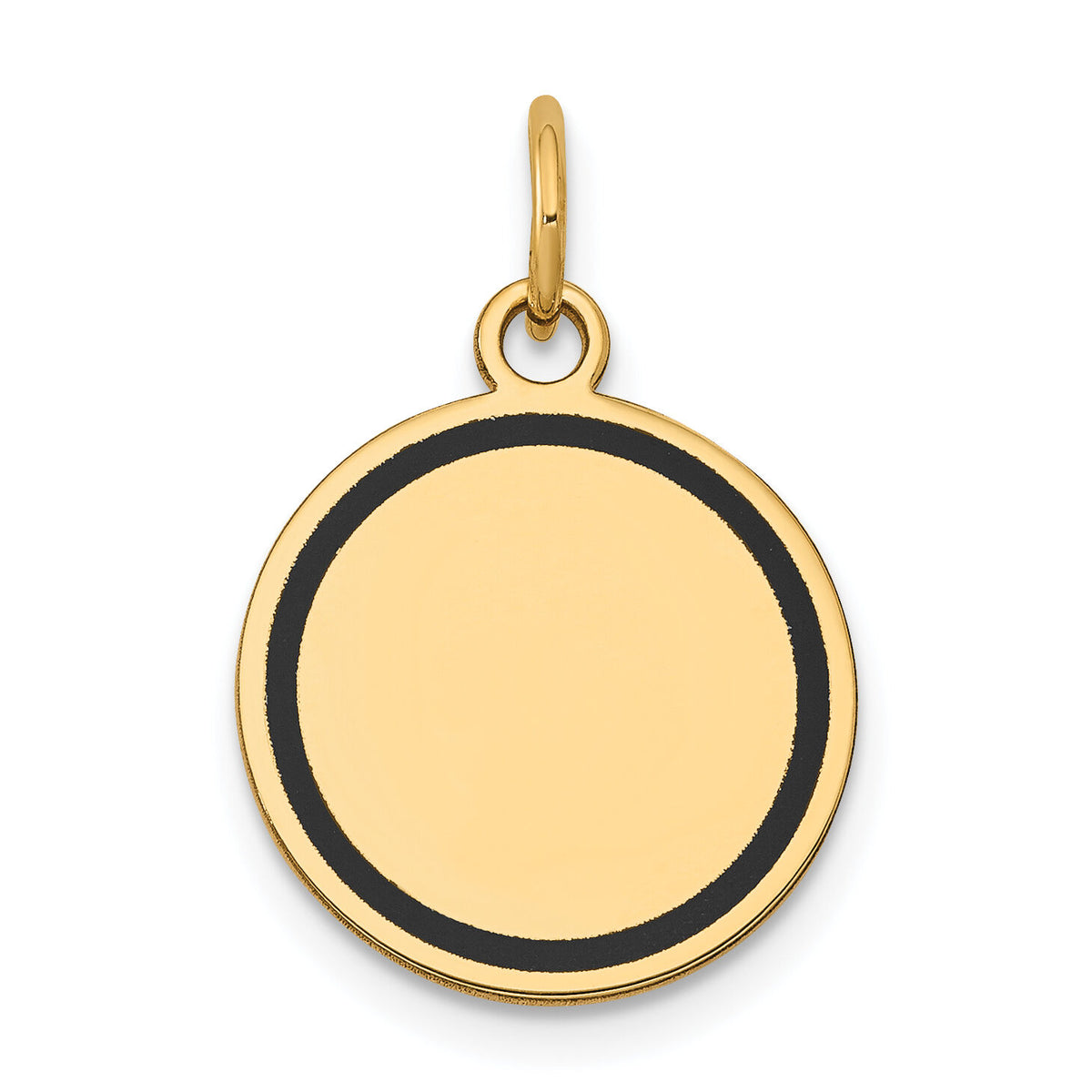 14k w/Enamel .027 Gauge Circular Engravable Disc Charm-XM609/27