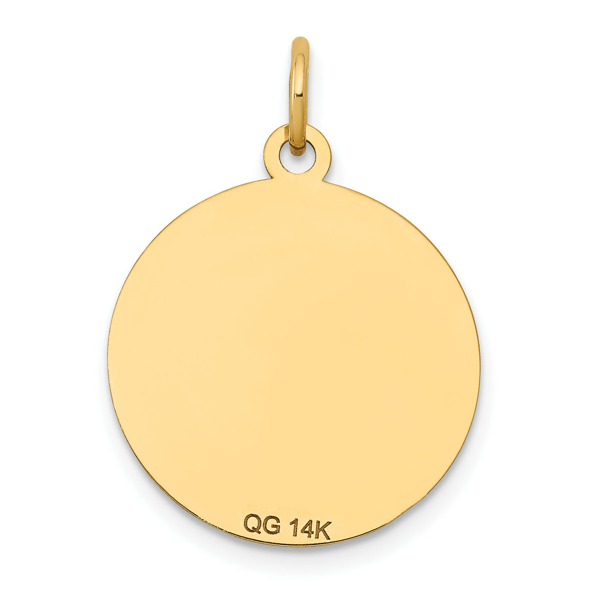 14k w/Enamel .027 Gauge Circular Engravable Disc Charm-XM611/27