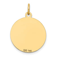 14k w/Enamel .027 Gauge Circular Engravable Disc Charm-XM611/27