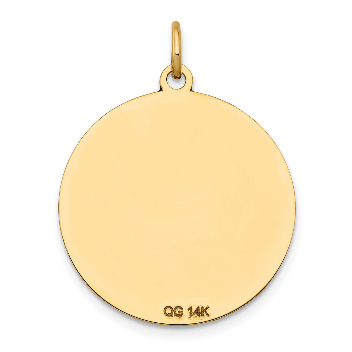 14k w/Enamel .027 Gauge Circular Engravable Disc Charm-XM614/27