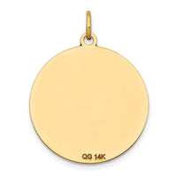 14k w/Enamel .027 Gauge Circular Engravable Disc Charm-XM614/27