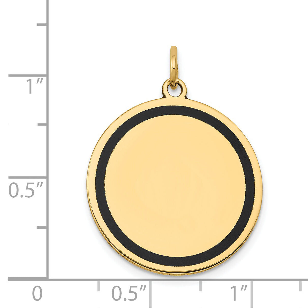 14k w/Enamel .027 Gauge Circular Engravable Disc Charm-XM614/27