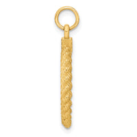 14k Plain .013 Gauge Circular Engravable Disc with Rope Charm-XM615/13
