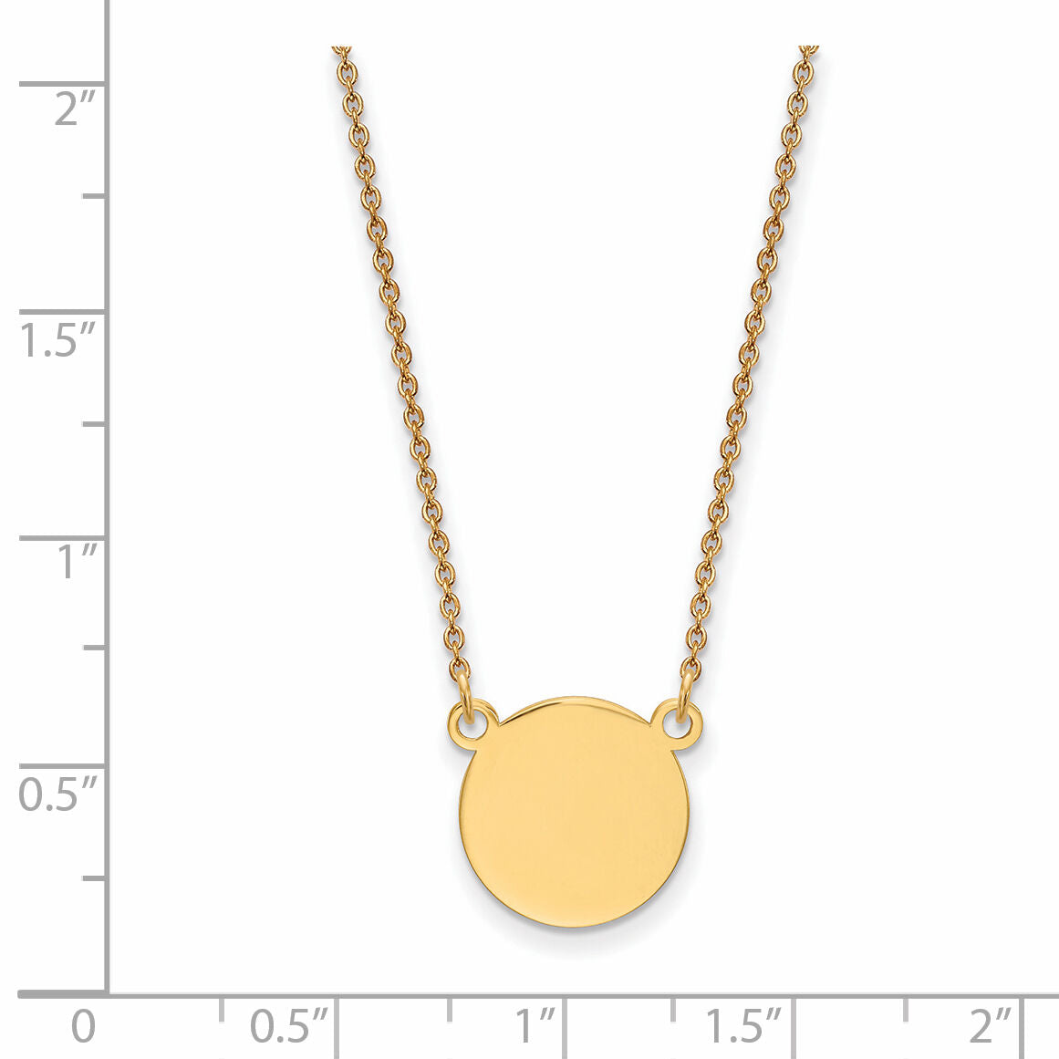 14k Plain .018 Gauge Circular Engravable Disc 18in Necklace-XM623/18-18