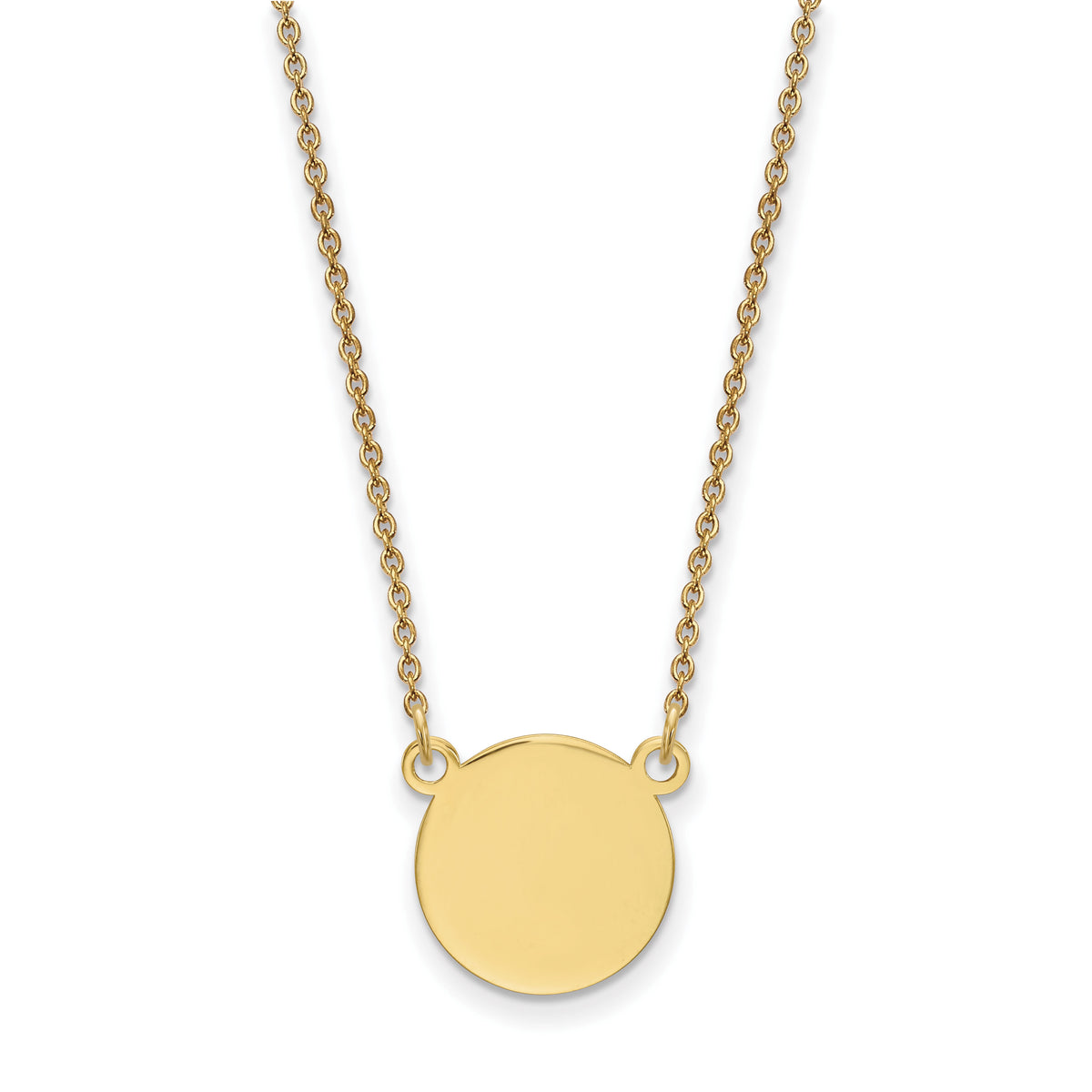 14k Plain .018 Gauge Circular Engravable Disc 18in Necklace-XM623/18-18