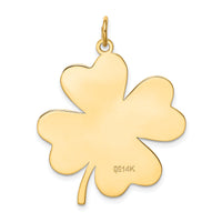 14k Plain .018 Gauge Engravable Clover Disc Charm-XM637/18