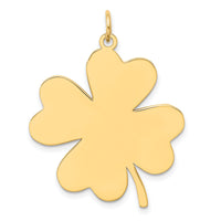 14k Plain .018 Gauge Engravable Clover Disc Charm-XM637/18