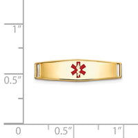 14K Epoxy Enameled Medical ID Ctr Soft Diamond Shape Plate # 813-XM638
