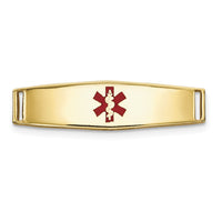 14K Epoxy Enameled Medical ID Ctr Soft Diamond Shape Plate # 813-XM638