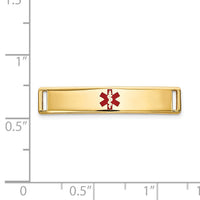 14K Epoxy Enameled Medical ID Ctr Plate # 816-XM640