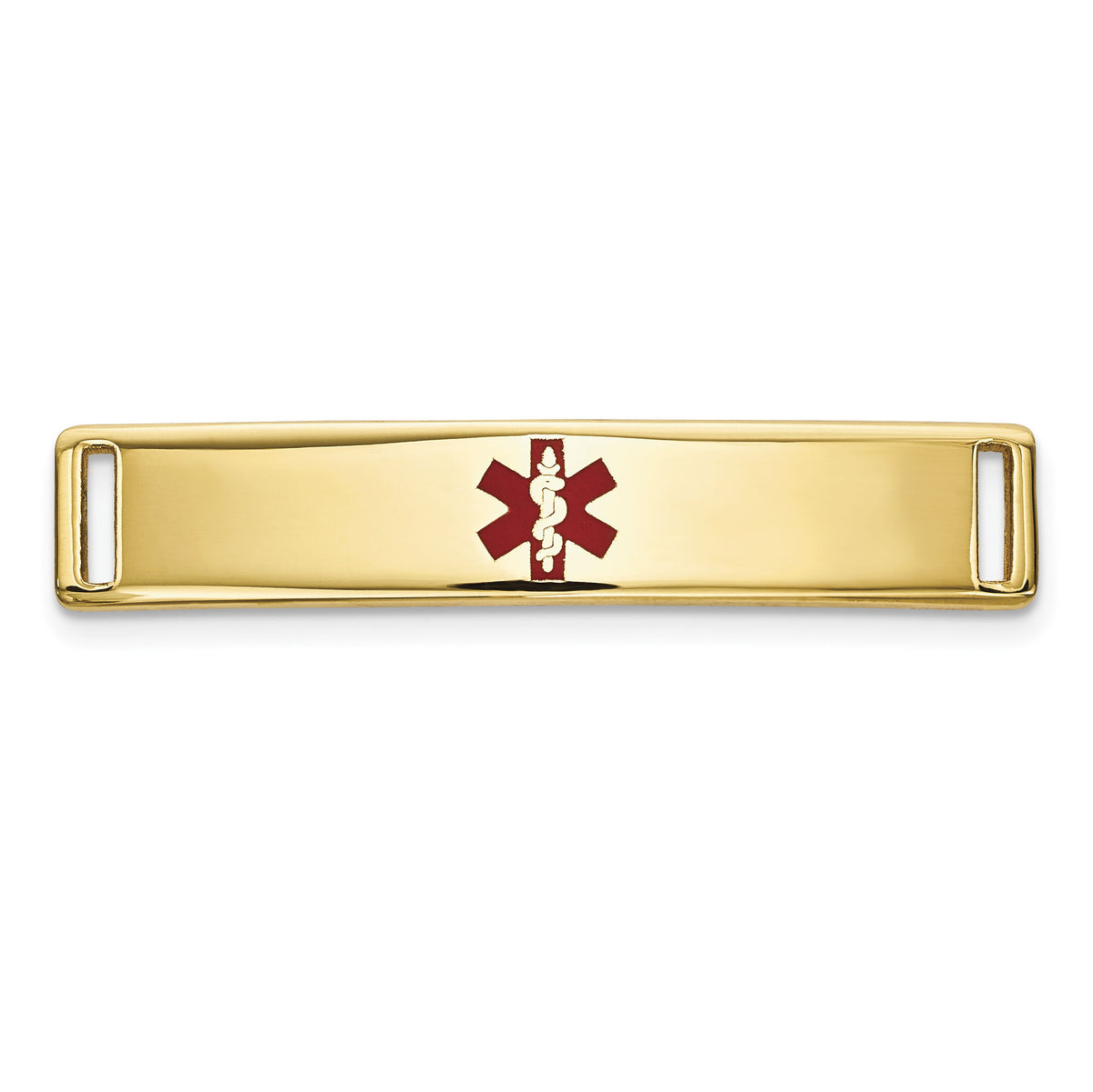 14K Epoxy Enameled Medical ID Ctr Plate # 816-XM640