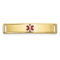 14K Epoxy Enameled Medical ID Ctr Plate # 816-XM640