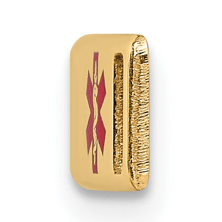 14K Epoxy Enameled Medical ID Off Ctr Plate # 816-XM642