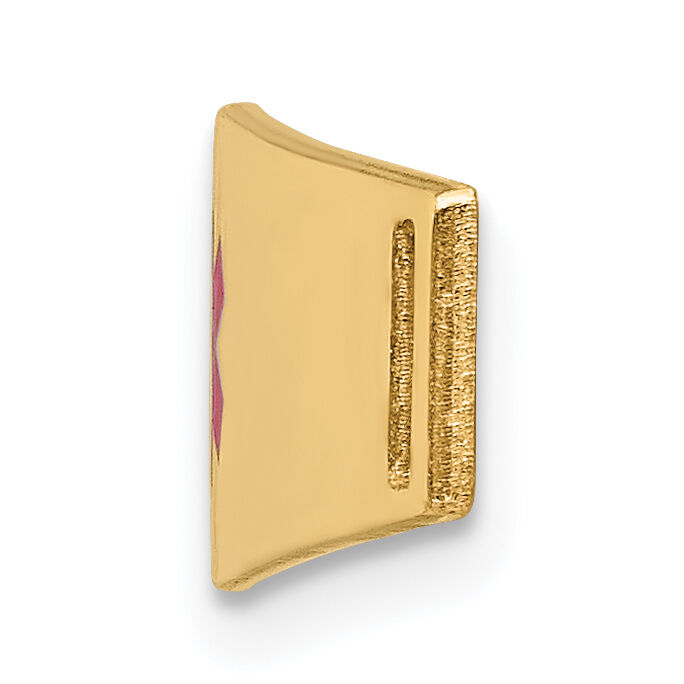 14K Epoxy Enameled Medical ID Ctr Soft Diamond Shape Plate # 817-XM643
