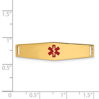 14K Epoxy Enameled Medical ID Ctr Soft Diamond Shape Plate # 817-XM643
