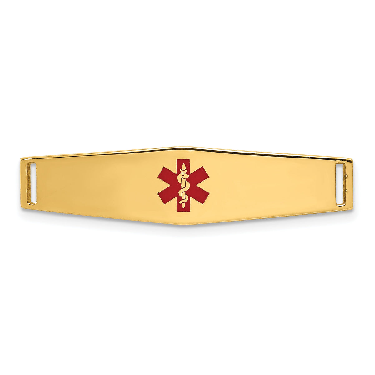 14K Epoxy Enameled Medical ID Ctr Soft Diamond Shape Plate # 817-XM643