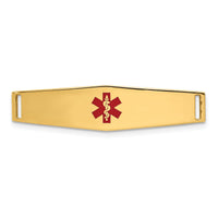 14K Epoxy Enameled Medical ID Ctr Soft Diamond Shape Plate # 817-XM643