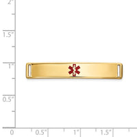 14K Epoxy Enameled Medical ID Ctr Plate # 817-XM644