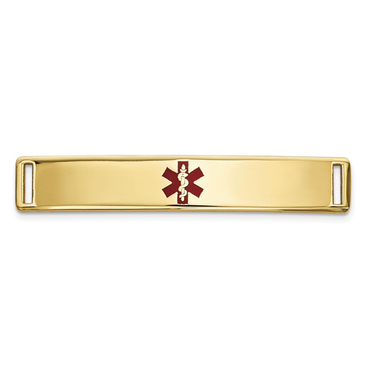 14K Epoxy Enameled Medical ID Ctr Plate # 817-XM644