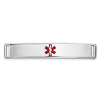 14K WG Epoxy Enameled Medical ID Ctr Plate # 817-XM644W