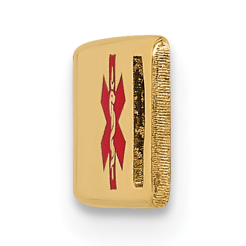 14K Epoxy Enameled Medical ID Off Ctr Plate # 817-XM646