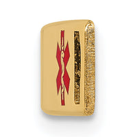 14K Epoxy Enameled Medical ID Off Ctr Plate # 817-XM646