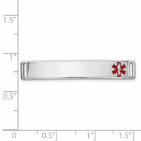 14K WG Epoxy Enameled Medical ID Off Ctr Plate # 817-XM646W