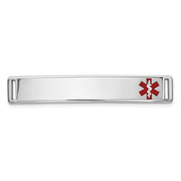 14K WG Epoxy Enameled Medical ID Off Ctr Plate # 817-XM646W