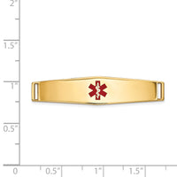14K Epoxy Enameled Medical ID Ctr Soft Diamond Shape Plate # 818-XM647