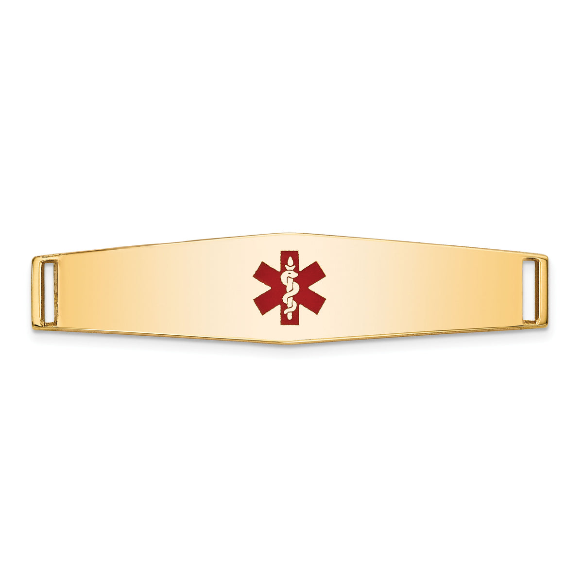 14K Epoxy Enameled Medical ID Ctr Soft Diamond Shape Plate # 818-XM647