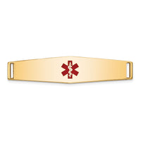 14K Epoxy Enameled Medical ID Ctr Soft Diamond Shape Plate # 818-XM647