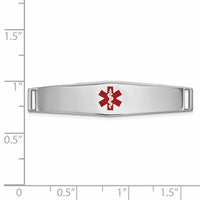 14K WG Epoxy Enameled Medical ID Ctr Soft Diamond Shape Plate # 818-XM647W