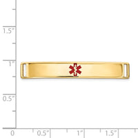 14K Epoxy Enameled Medical ID Ctr Plate # 818-XM648