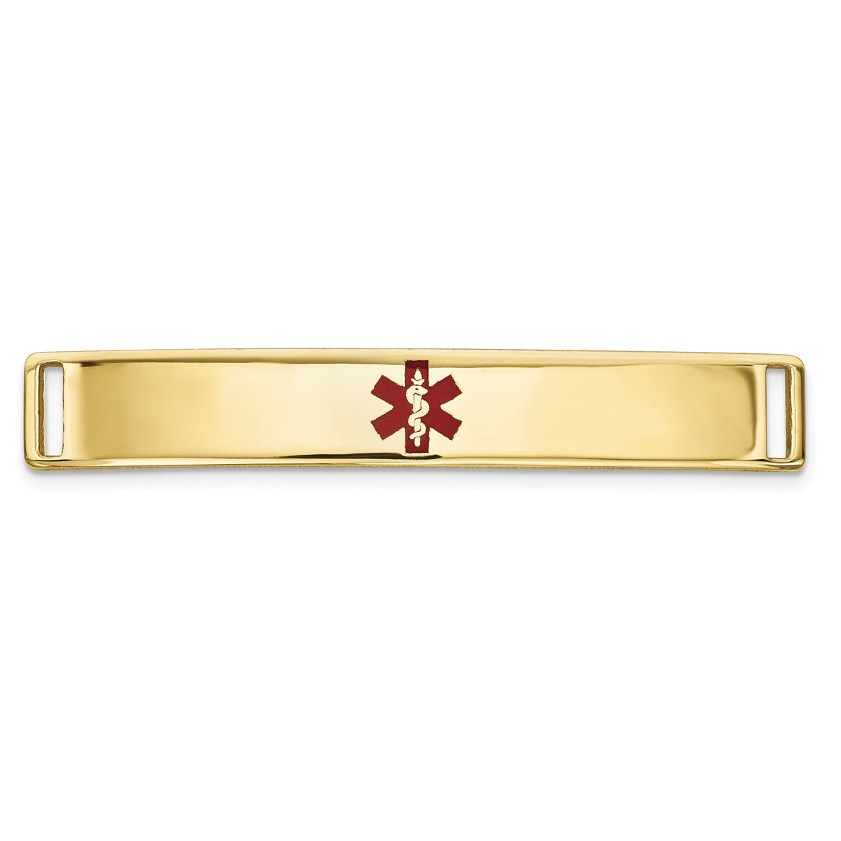 14K Epoxy Enameled Medical ID Ctr Plate # 818-XM648