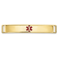 14K Epoxy Enameled Medical ID Ctr Plate # 818-XM648