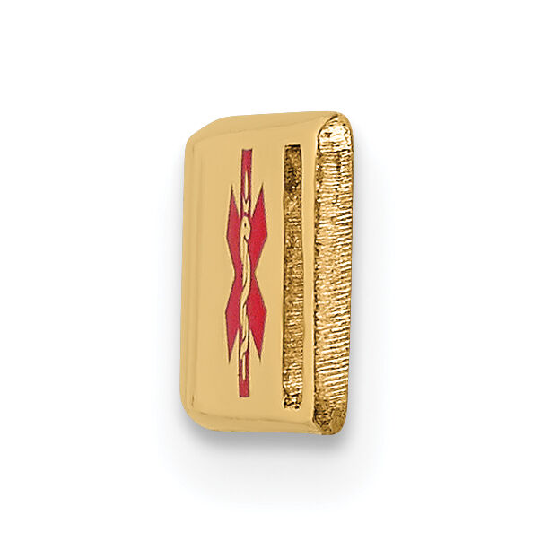 14K Epoxy Enameled Medical ID Off Ctr Plate # 818-XM650