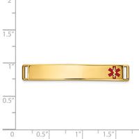14K Epoxy Enameled Medical ID Off Ctr Plate # 818-XM650
