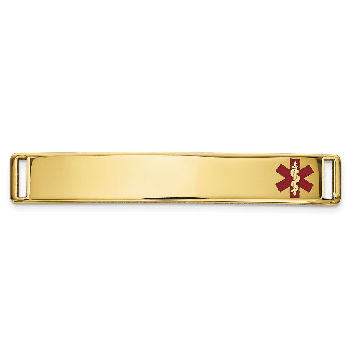 14K Epoxy Enameled Medical ID Off Ctr Plate # 818-XM650