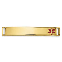 14K Epoxy Enameled Medical ID Off Ctr Plate # 818-XM650
