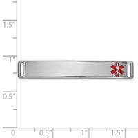 14K WG Epoxy Enameled Medical ID Off Ctr Plate # 818-XM650W