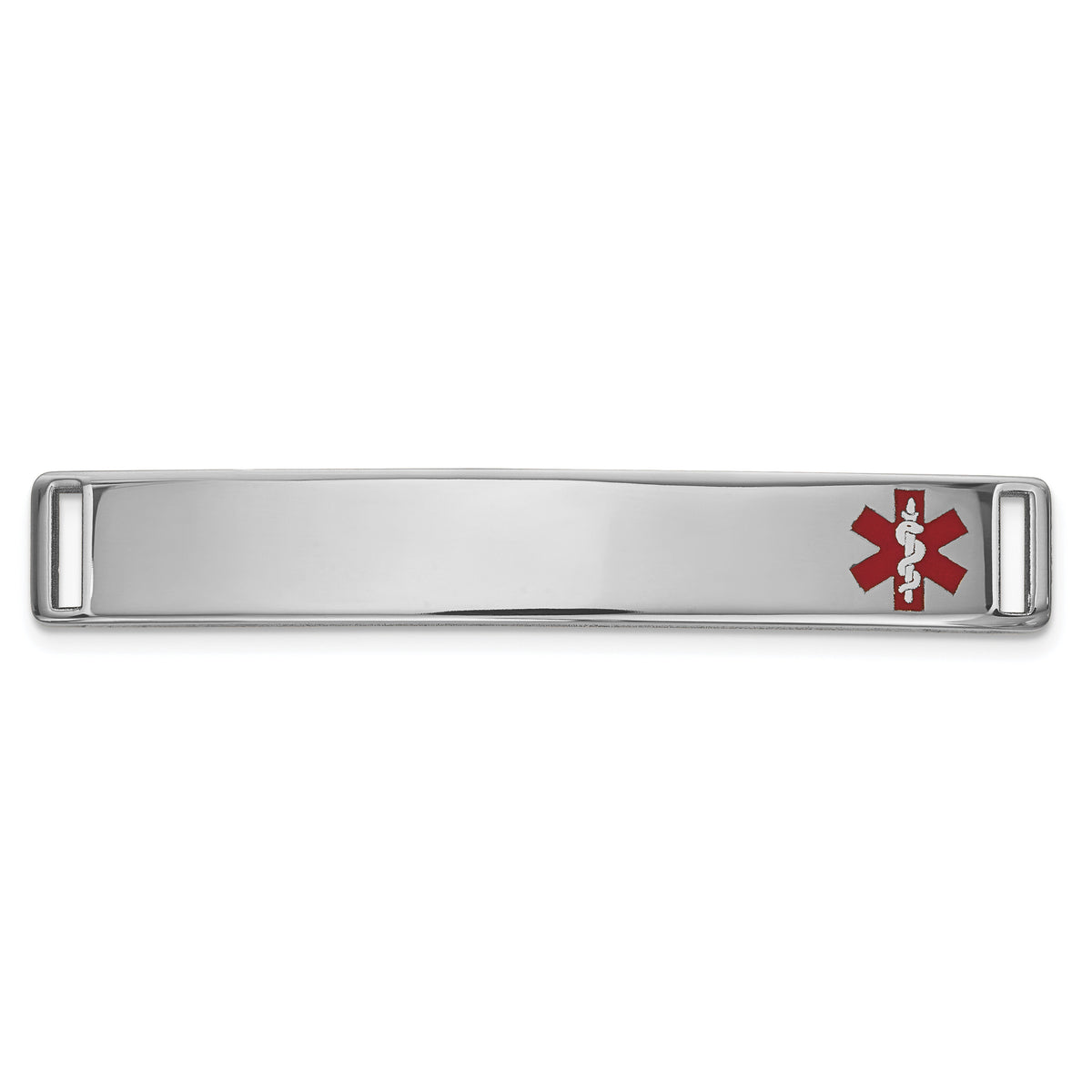 14K WG Epoxy Enameled Medical ID Off Ctr Plate # 818-XM650W