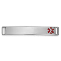 14K WG Epoxy Enameled Medical ID Off Ctr Plate # 818-XM650W