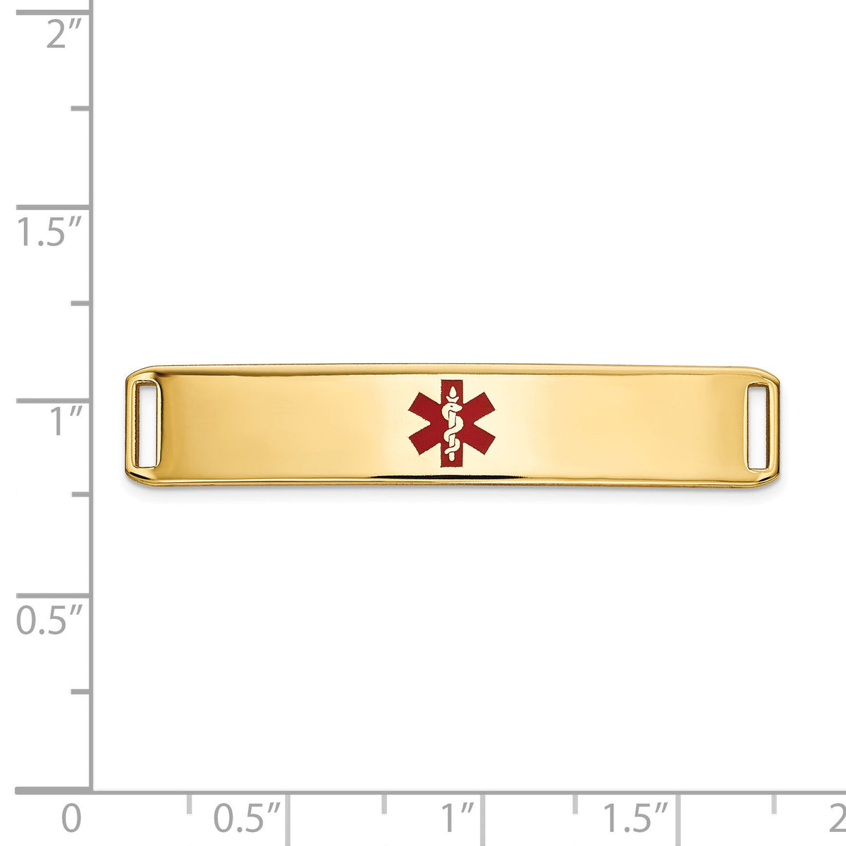 14K Epoxy Enameled Medical ID Ctr Plate # 819-XM652