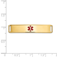 14K Epoxy Enameled Medical ID Ctr Plate # 819-XM652