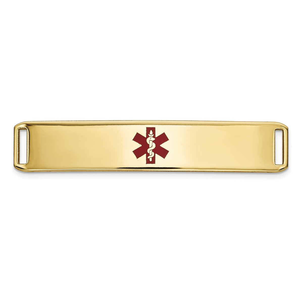 14K Epoxy Enameled Medical ID Ctr Plate # 819-XM652